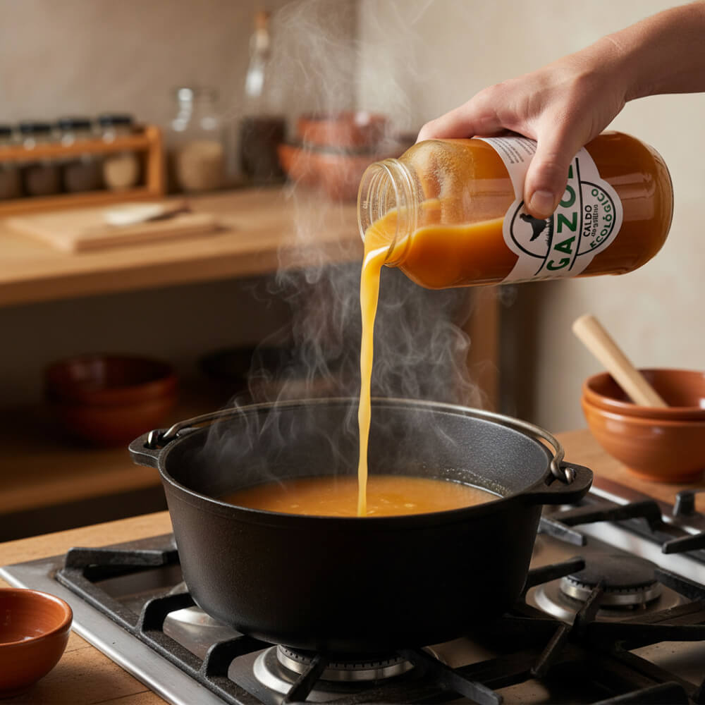 Caldo Ecológico de Gallina Gazol