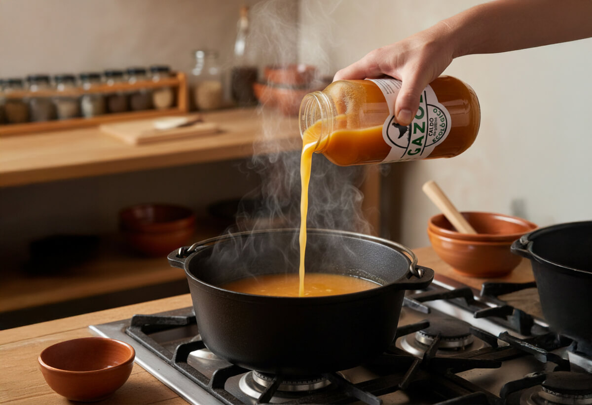 Caldo Ecológico de Gallina Gazol